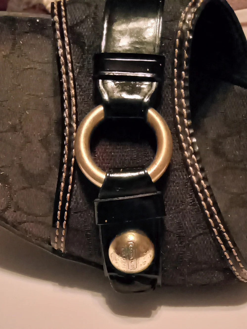Coach canvas leather